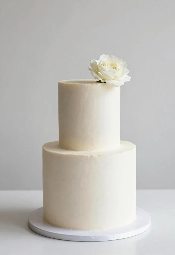 14 Champagne Wedding Cake Ideas With Tiers That Stack Secure - 12. Minimalist Modern Design 1