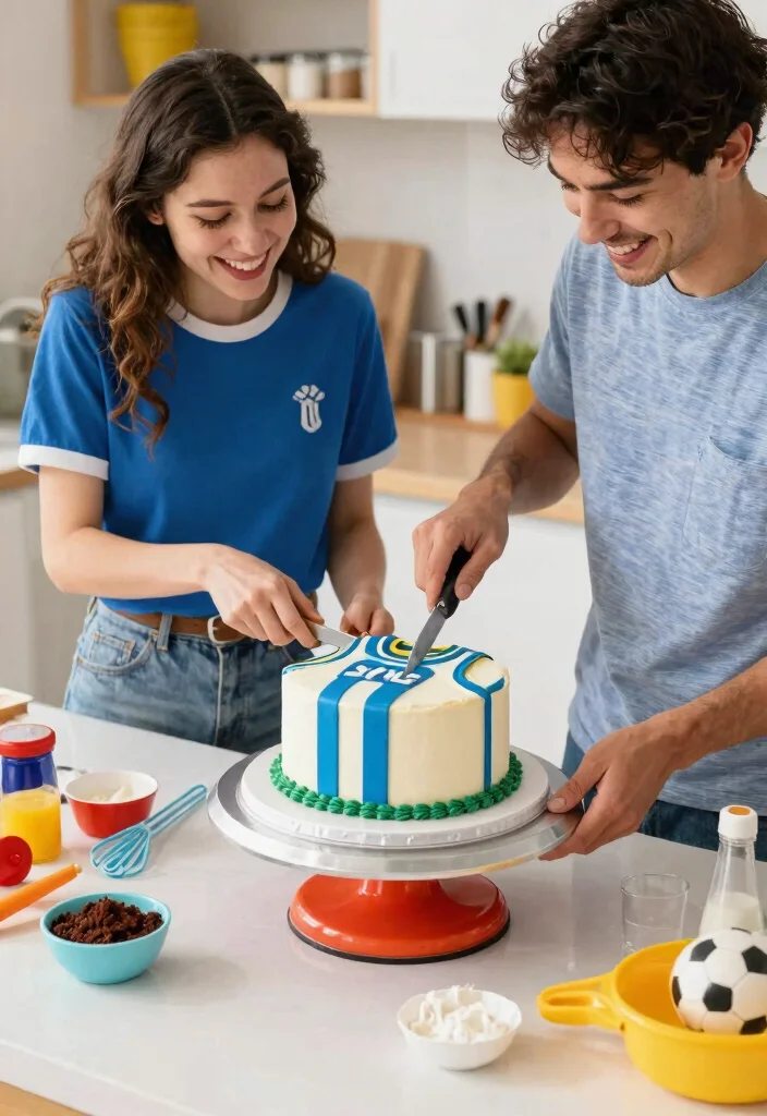 14 Creative Birthday Cake for Boyfriend Ideas Using Basic Pan Shapes - 5. Sports Jersey Cake 1