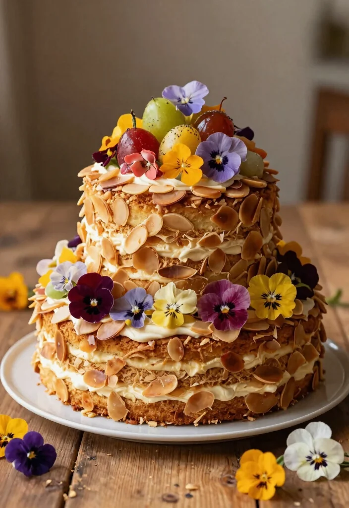14 Italian Wedding Cake Ideas That Support Multiple Tiers - 1. Traditional Italian Almond Cake 1