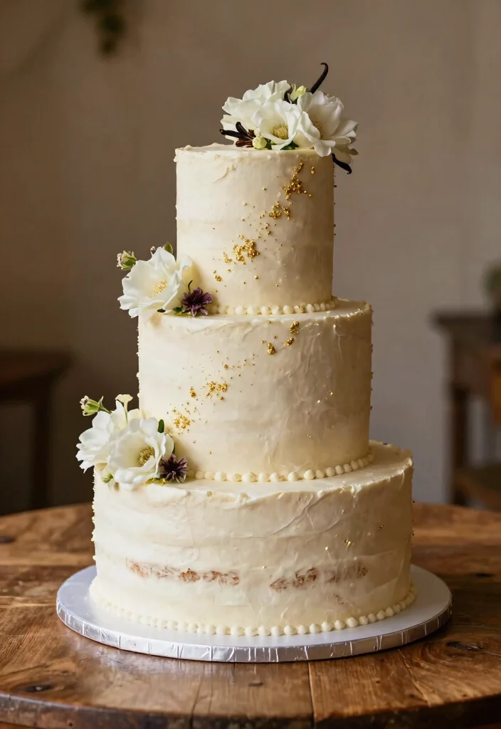 14 Italian Wedding Cake Ideas That Support Multiple Tiers - 10. Vanilla Bean Elegance 1