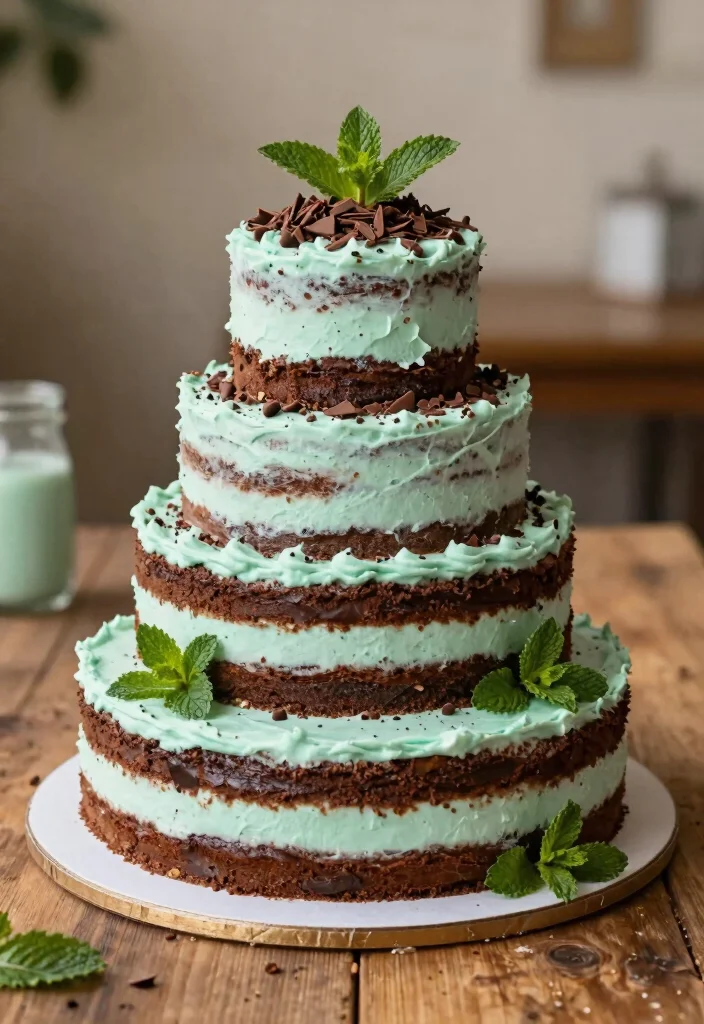 14 Italian Wedding Cake Ideas That Support Multiple Tiers - 11. Chocolate Mint Cake 1
