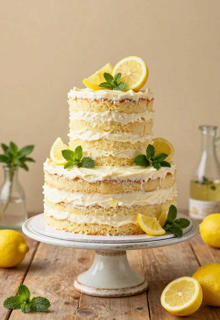 14 Italian Wedding Cake Ideas That Support Multiple Tiers - 2. Limoncello Layer Cake 1