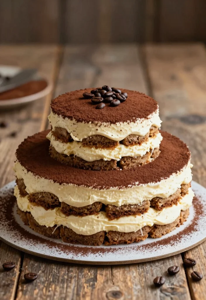 14 Italian Wedding Cake Ideas That Support Multiple Tiers - 5. Tiramisu Delight 1