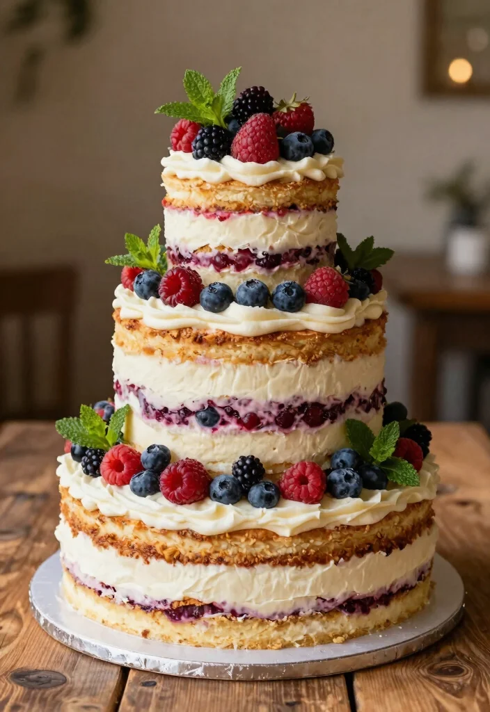 14 Italian Wedding Cake Ideas That Support Multiple Tiers - 9. Berry Bliss Cake 1