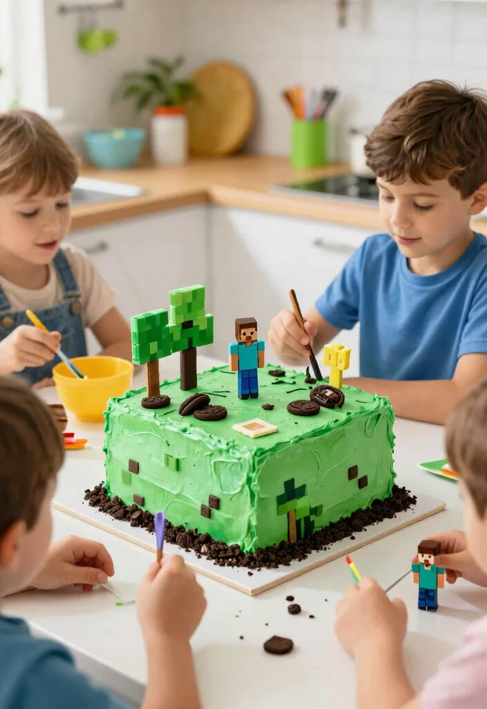 14 Minecraft Cake Ideas Easy Enough for Non-Bakers - 6. Minecraft Grass Block Cake 1
