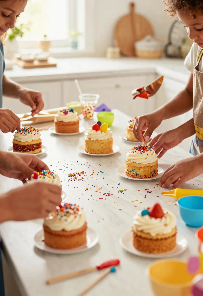 14 Mini Birthday Cake Ideas That Travel Solo Without a Dowel - 10. Confetti Mini Cakes 1