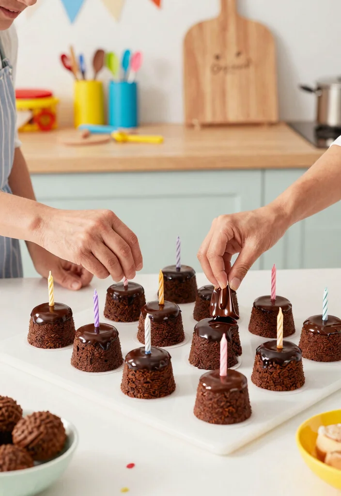 14 Mini Birthday Cake Ideas That Travel Solo Without a Dowel - 2. Chocolate Mini Cakes with Ganache Glaze 1