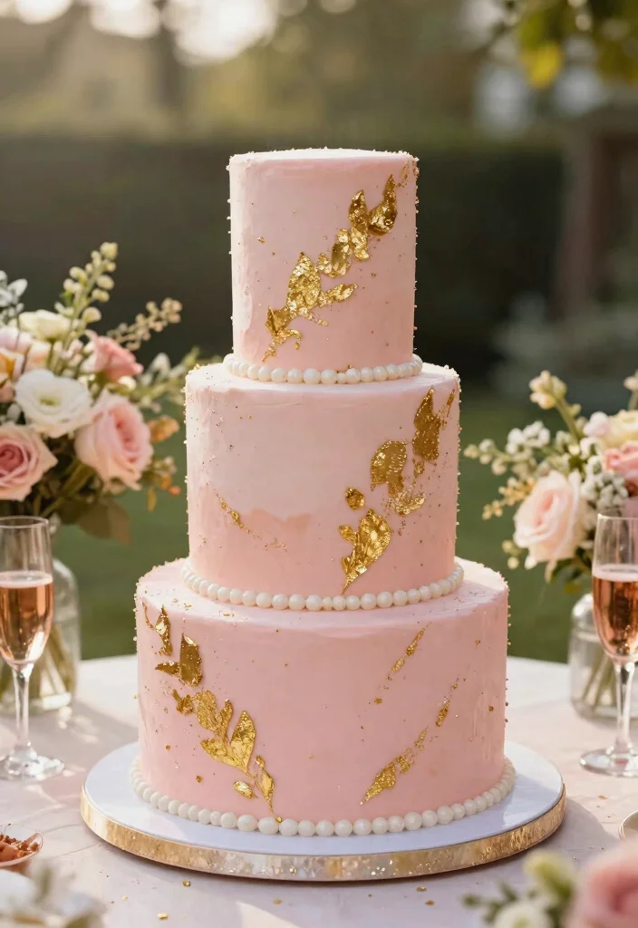 14 Pink Bridal Shower Cake Ideas That Don't Melt During the Party - 12. Pink Champagne Cake 1