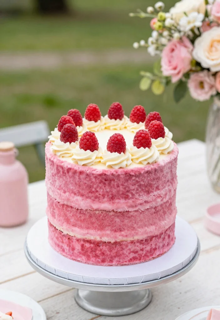 14 Pink Bridal Shower Cake Ideas That Don't Melt During the Party - 4. Pink Velvet Dream 1