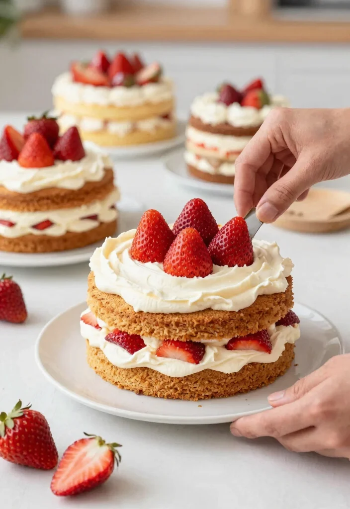 14 Strawberry Naked Cake Ideas That Don't Dry Out - 4. Gluten-Free Strawberry Naked Cake 1