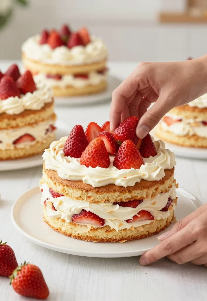 14 Strawberry Naked Cake Ideas That Don't Dry Out - 7. Strawberry Almond Naked Cake 1