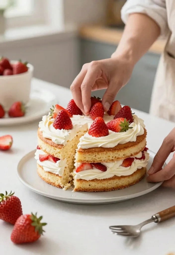 14 Strawberry Naked Cake Ideas That Don't Dry Out - 9. Strawberry Vanilla Bean Naked Cake 1