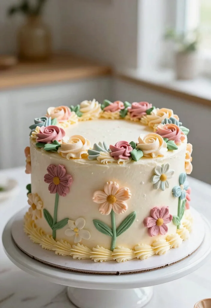 15 Anniversary Cake Pictures That Look Bakery-Quality With Store-Bought Frosting - 1. Elegant Floral Cake 1