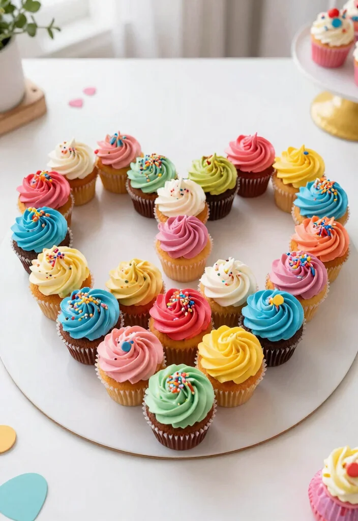 15 Anniversary Cake Pictures That Look Bakery-Quality With Store-Bought Frosting - 13. Cupcake Cake 1