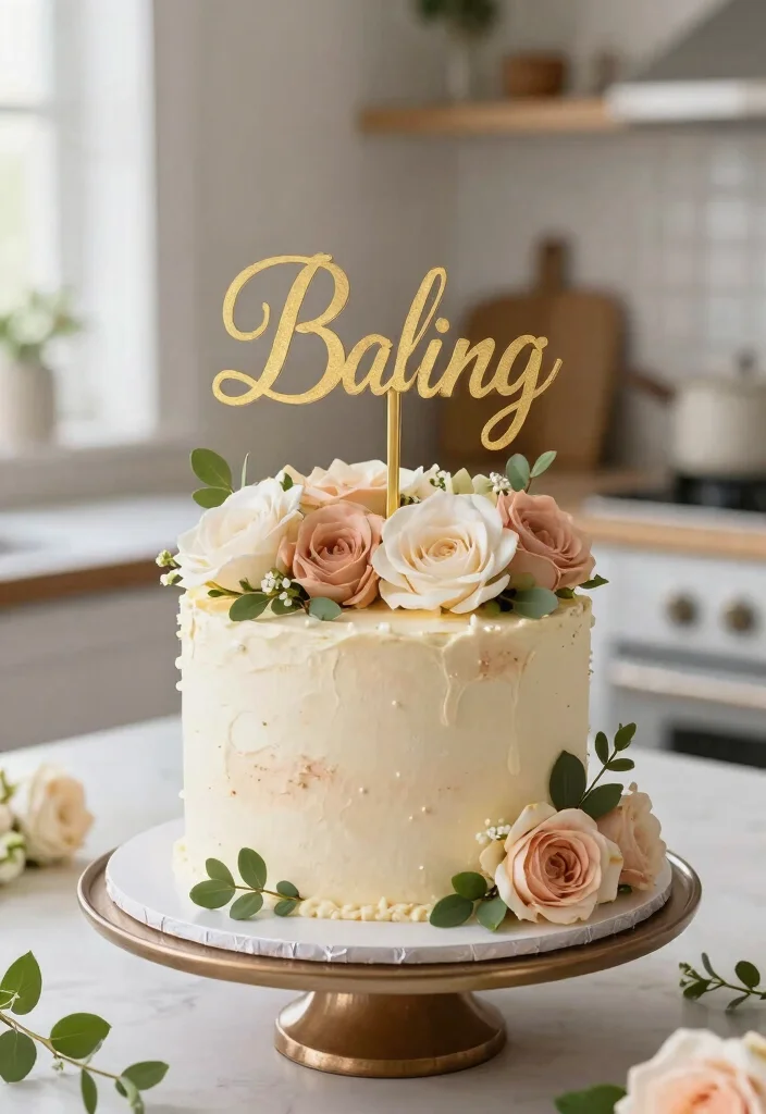 15 Anniversary Cake Pictures That Look Bakery-Quality With Store-Bought Frosting - 15. Personalized Cake Topper 1