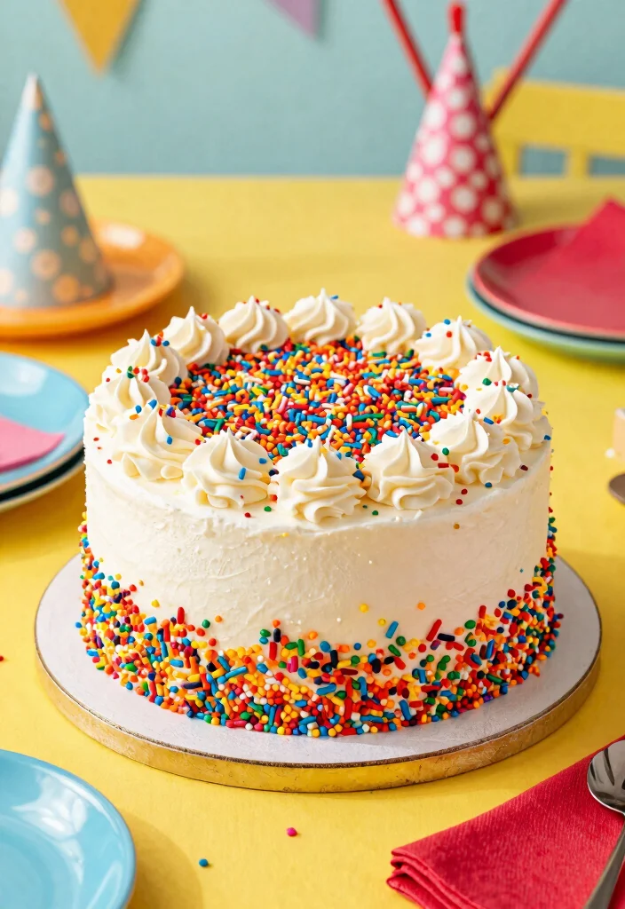 15 Anniversary Cake Pictures That Look Bakery-Quality With Store-Bought Frosting - 5. Funfetti Celebration Cake 1