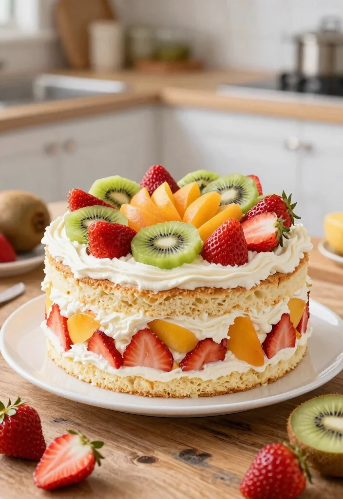 15 Anniversary Cake Pictures That Look Bakery-Quality With Store-Bought Frosting - 6. Layered Fruit Cake 1