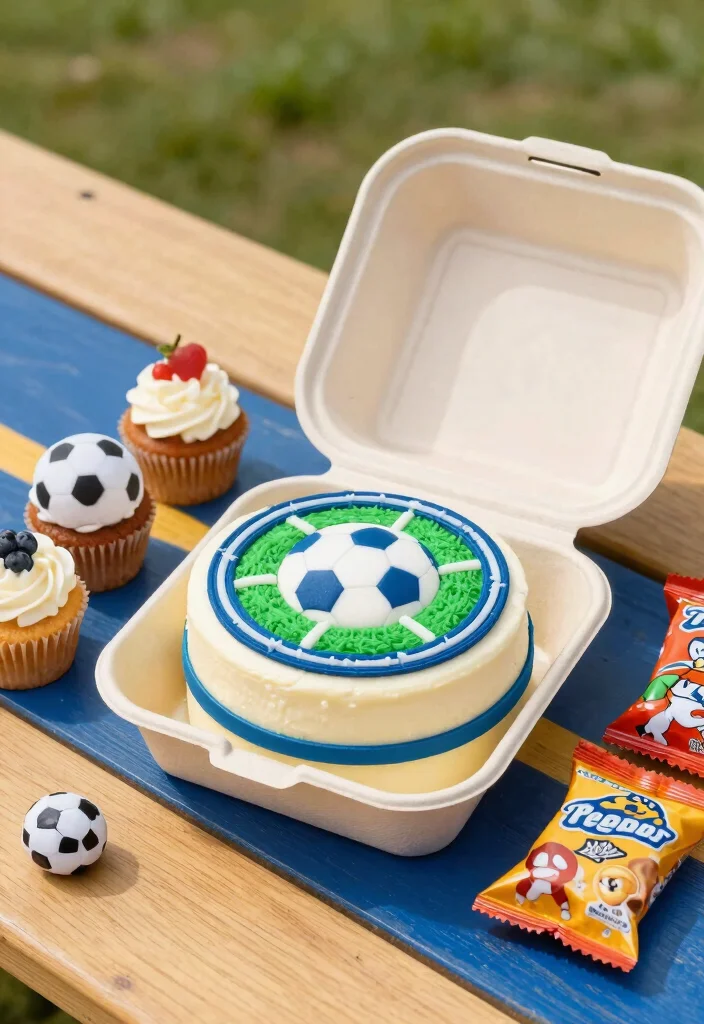 15 Bento Birthday Cake for Boyfriend Ideas That Travel Well - 3. Sports Fan’s Team Spirit Bento Cake 1
