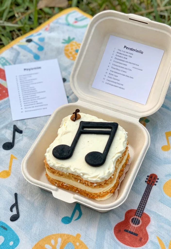 15 Bento Birthday Cake for Boyfriend Ideas That Travel Well - 4. Music Lover’s Melodic Bento Cake 1