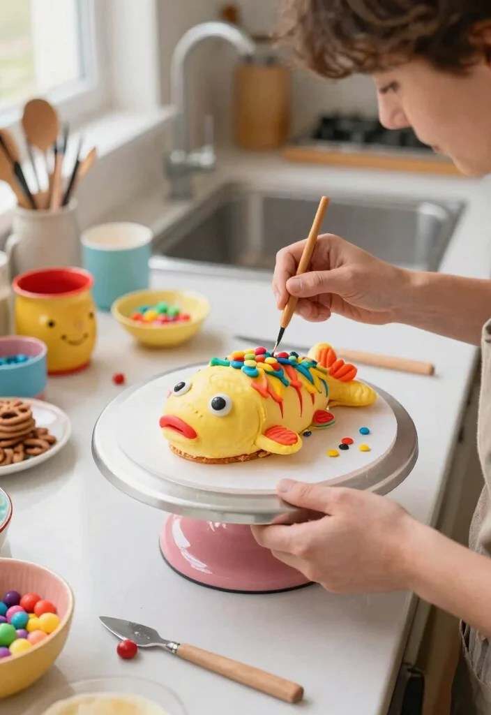 15 Funny Birthday Cake Ideas Anyone Can Pipe Without a Steady Hand - 10. The Kissing Fish Cake 1