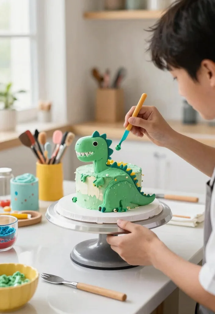 15 Funny Birthday Cake Ideas Anyone Can Pipe Without a Steady Hand - 14. The Dinosaur Cake 1