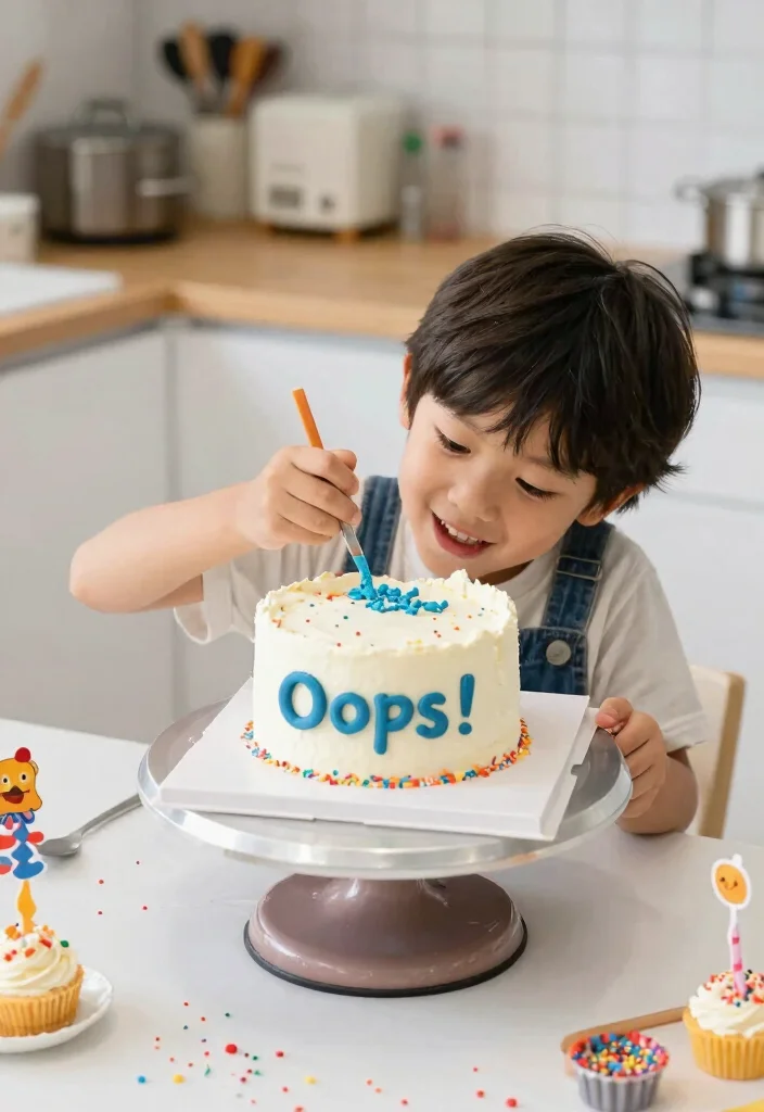 15 Funny Birthday Cake Ideas Anyone Can Pipe Without a Steady Hand - 4. The ‘Oops!’ Cake 1