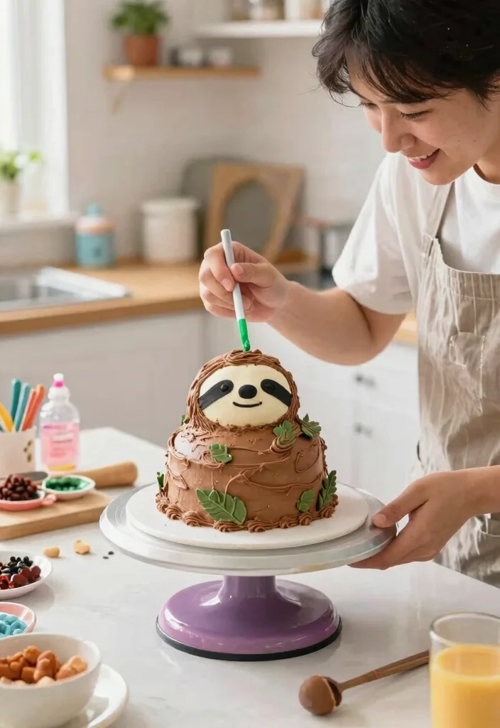 15 Funny Birthday Cake Ideas Anyone Can Pipe Without a Steady Hand - 8. The Sloth Cake 1