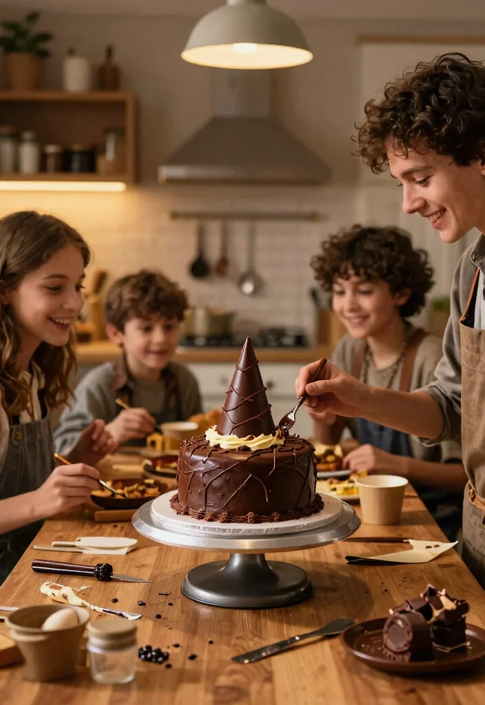 15 Harry Potter Cake Ideas That Look Polished Without Fondant - 4. Sorting Hat Cake 1