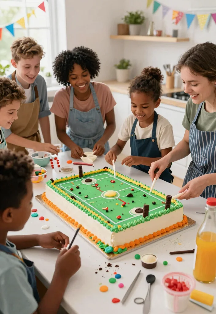 15 Harry Potter Cake Ideas That Look Polished Without Fondant - 5. Quidditch Field Cake 1