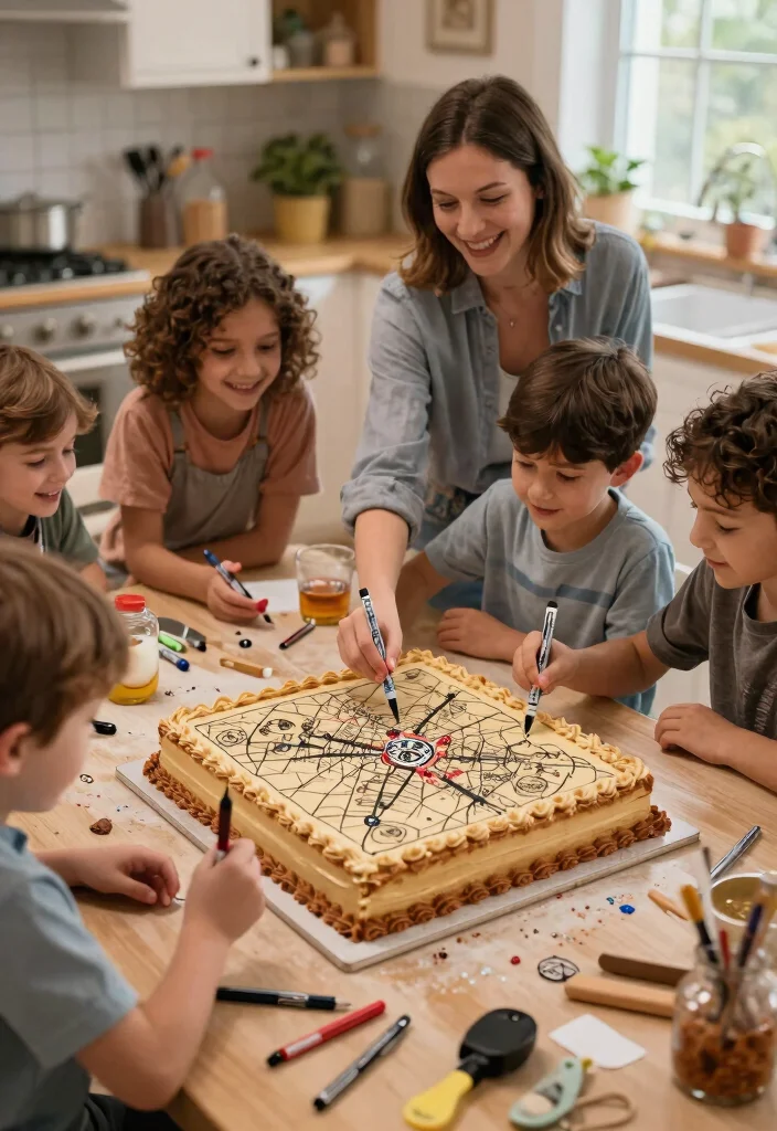 15 Harry Potter Cake Ideas That Look Polished Without Fondant - 8. Marauder’s Map Cake 1