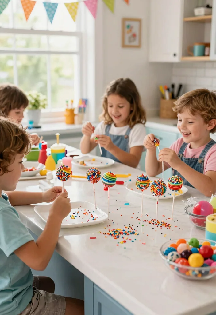 15 Rainbow Cake Pops That Don't Fall Off the Stick - 11. Rainbow Funfetti Cake Pops 1