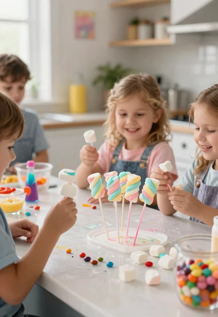 15 Rainbow Cake Pops That Don't Fall Off the Stick - 13. Rainbow Marshmallow Cake Pops 1