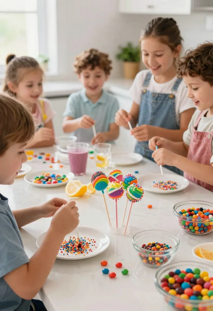 15 Rainbow Cake Pops That Don't Fall Off the Stick - 15. Rainbow Party Cake Pops 1