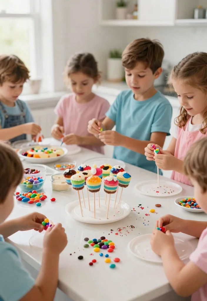 15 Rainbow Cake Pops That Don't Fall Off the Stick - 8. Rainbow Cheesecake Cake Pops 1