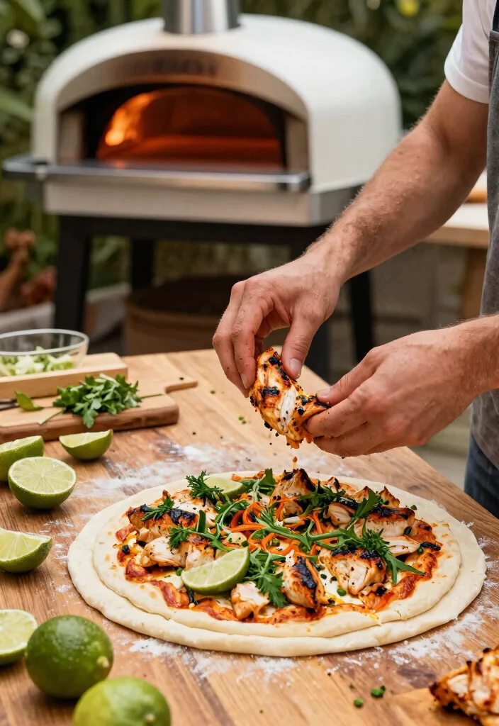 18 Ooni Pizza Oven Recipes That Don't Burn Before the Center Cooks - 13. Cilantro Lime Chicken Pizza 1
