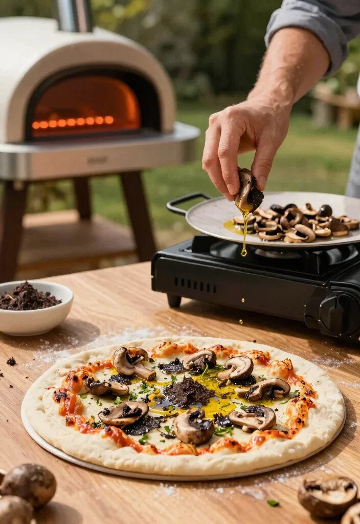 18 Ooni Pizza Oven Recipes That Don't Burn Before the Center Cooks - 5. Mushroom & Truffle Oil 1