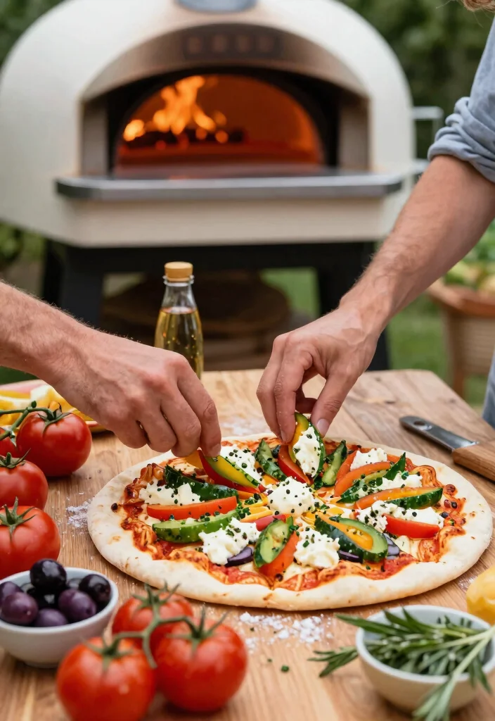 18 Ooni Pizza Oven Recipes That Don't Burn Before the Center Cooks - 6. Mediterranean Veggie & Feta 1