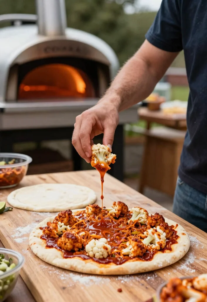 18 Ooni Pizza Oven Recipes That Don't Burn Before the Center Cooks - 7. Buffalo Cauliflower Pizza 1