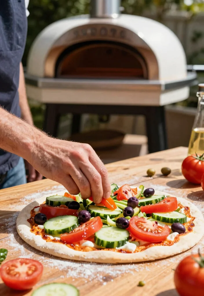 18 Ooni Pizza Oven Recipes That Don't Burn Before the Center Cooks - 8. Greek Salad Pizza 1