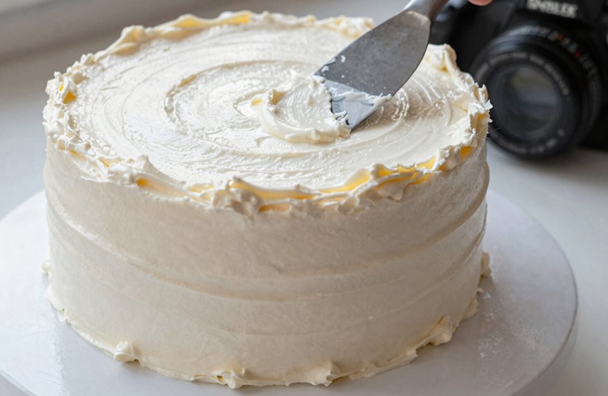 buttercream finish from top edges