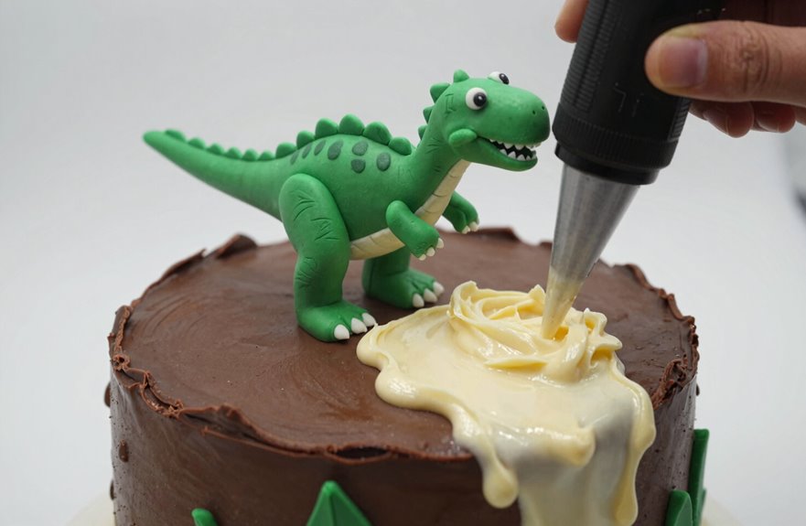 buttercream waterfall with piping details