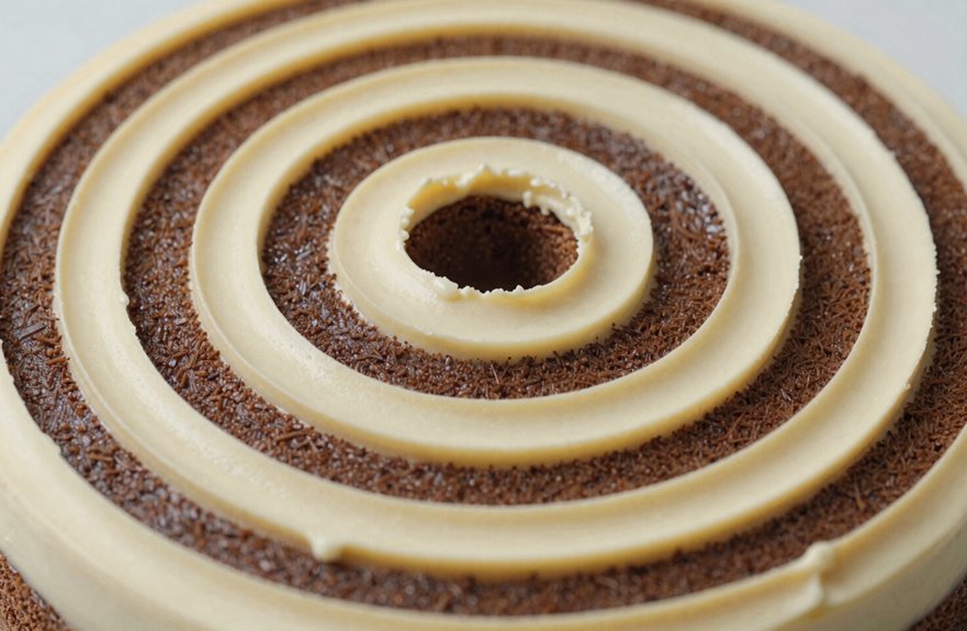 checkerboard cake rings assembled chilled