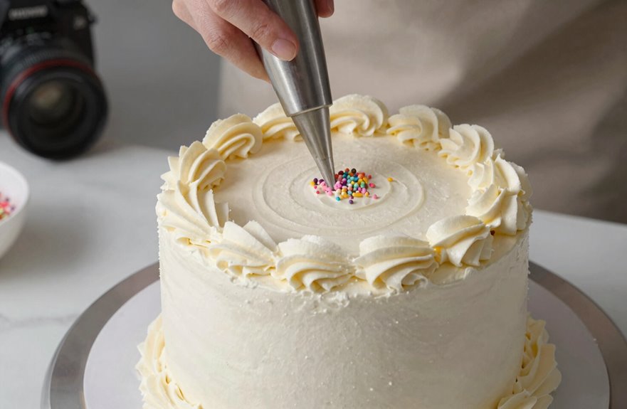 chill decorate then store cake