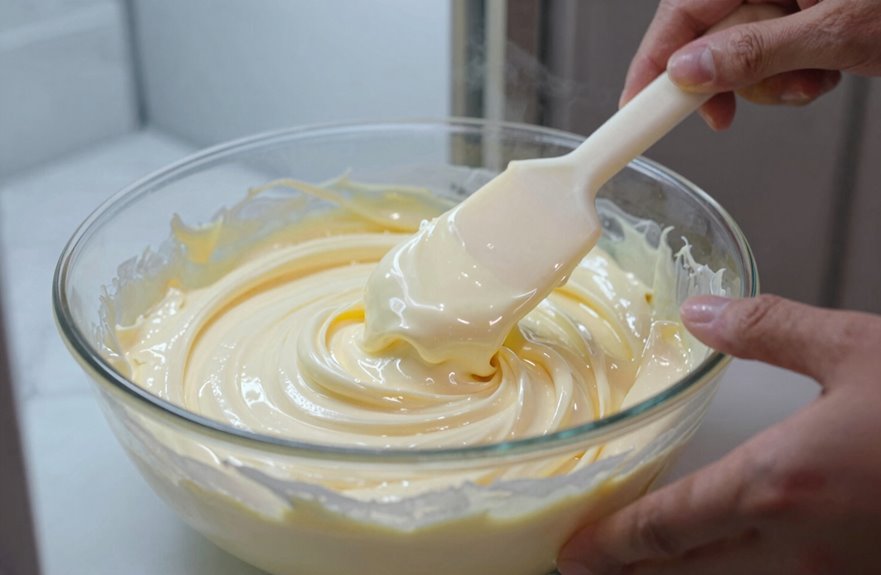chilled filling prevents slipping layers