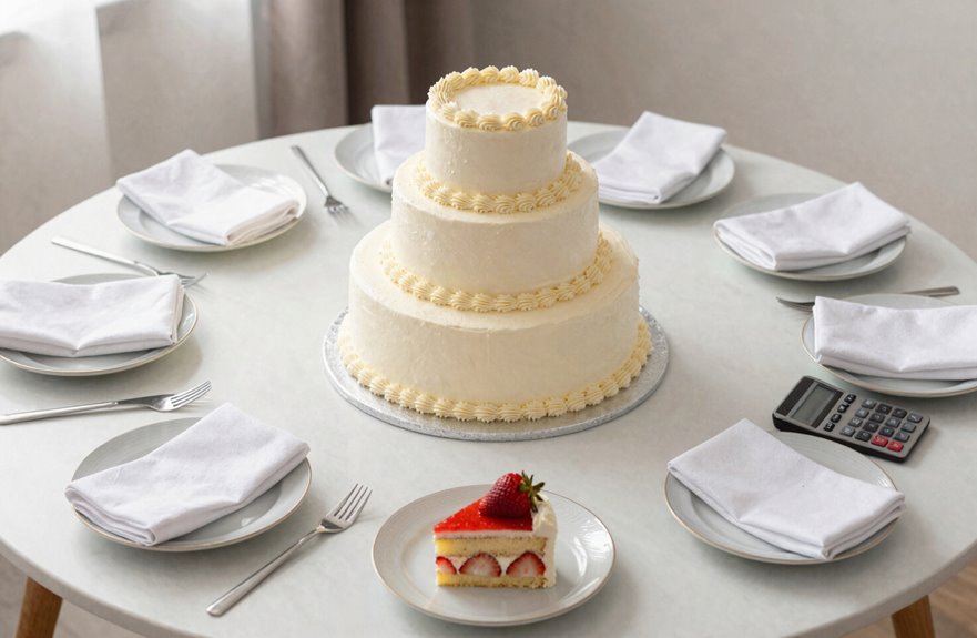 How to Choose the Right Cake Size for 50 Guests 3 finger portions vs dessert portions decision
