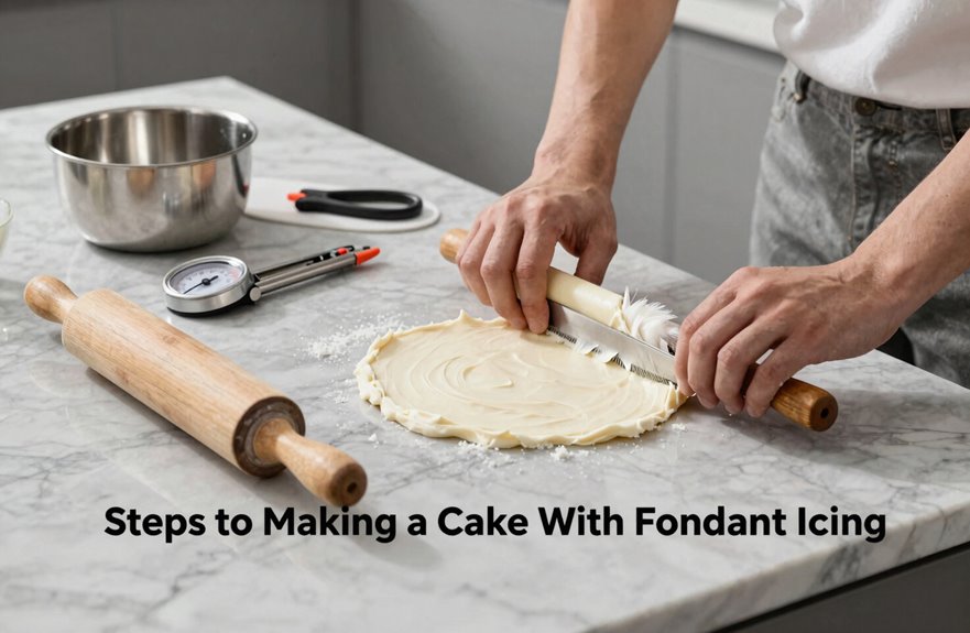 10 Steps to Making a Cake With Fondant Icing 3 fondant prep and contingencies ready