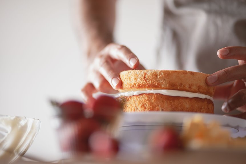 frosting a cake five steps