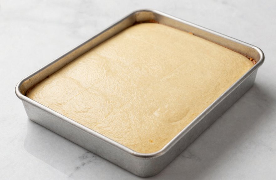 How Many Pieces Are in a Half Sheet Cake? 7 half sheet cake batter portions