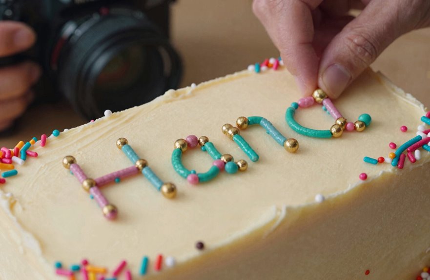 5 Ways to Stick Sprinkles to Cake Sides 5 hand placed sprinkles for personalization