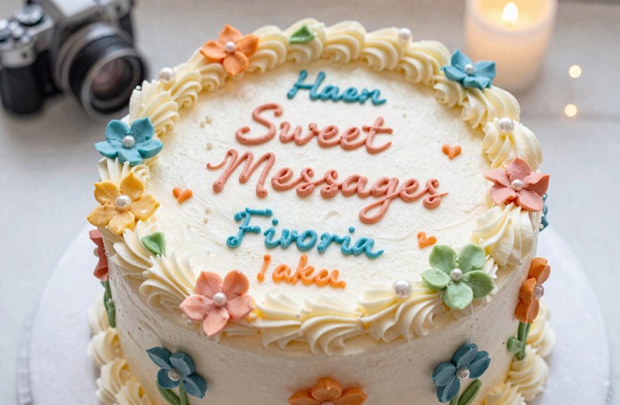 personalized bridal shower cake details